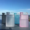 Large-capacity sports water cups, men's and women's tea cups, car water bottles, disposable cups, simple style sealed portable water cups details Picture